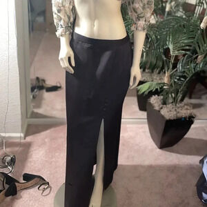 - PLUS SIZE ALEX EVENINGS BLACK FRONTSPLIT SKIRT ZIP & ELASTICBACK SIZE 16